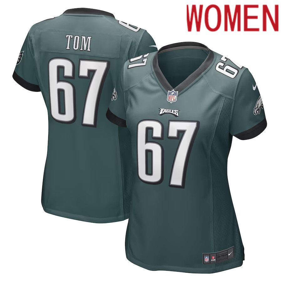 Women Philadelphia Eagles 67 Cameron Tom Nike Midnight Green Game Player NFL Jersey